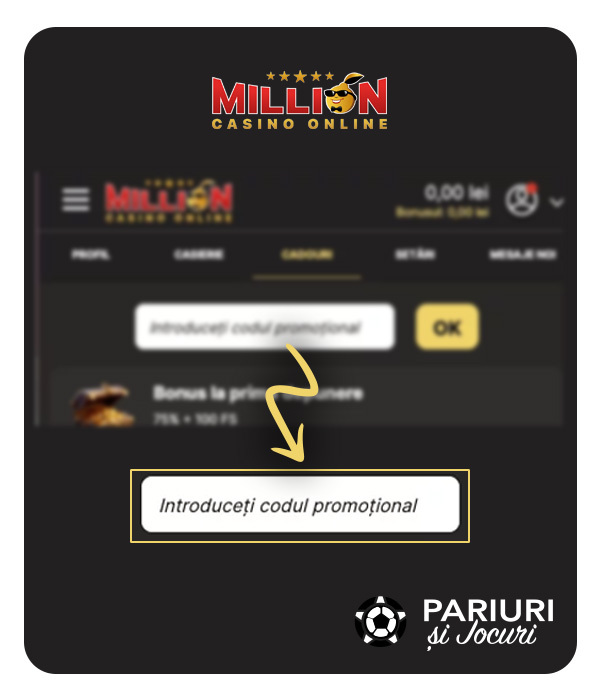 cod promoțional million casino